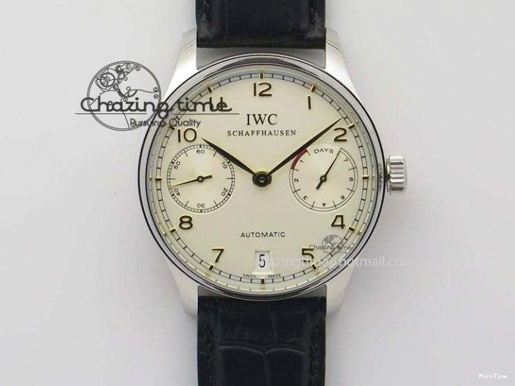 MIROTIME 0428 Portuguese Tourbillon Power Reserve Moonphase SS Black Dial Gold Numbers On Black Leather Strap RelaxedFit 7320